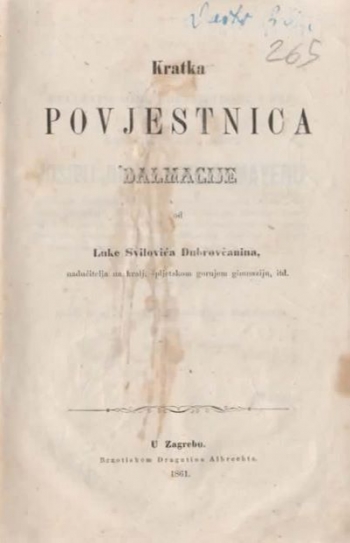 Svilović Dubrovčanin Luka: Kratka povjestnica Dalmacije